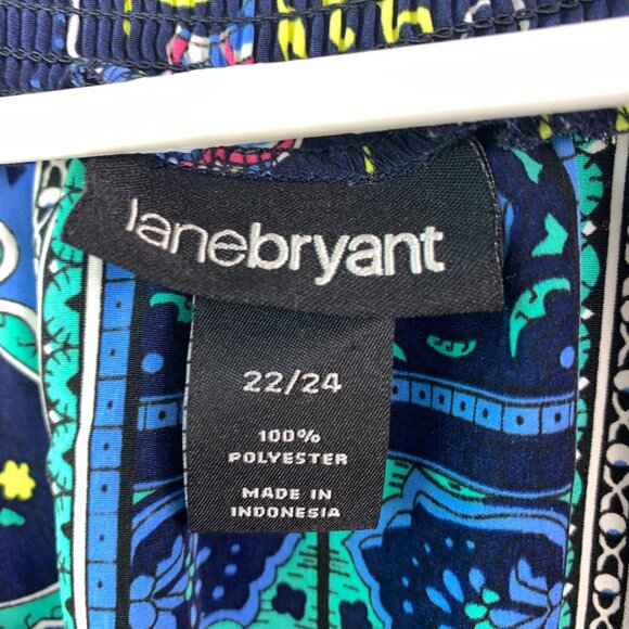 Lane Bryant Blue Multicolor Blouse - Picture 3 of 7